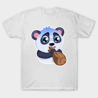 Panda blows the paper bag T-Shirt